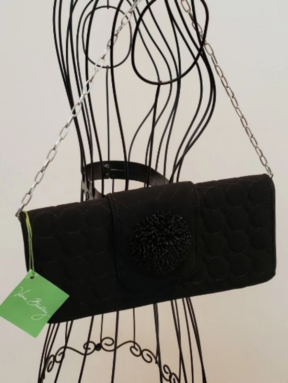 Vera Bradley Dazzle Black Quilted Clutch & Shoulder Bag - NWT​